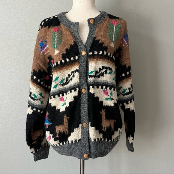 Vintage Sweaters - VTG Wool/Alpaca Blend Cardigan Sweater / SZ M/L‎